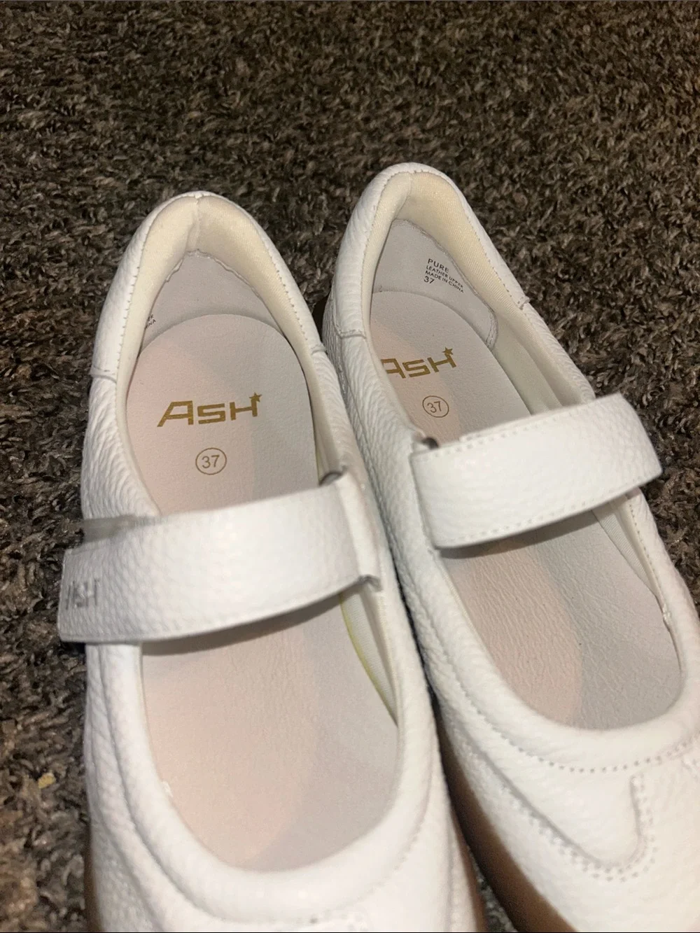 Ash Pure Mary Jane Leather Sneaker 37 7 - Picture 2 of 7